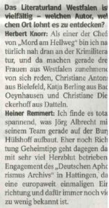 Interviewauszug WAZ Herbert Knorr und Heiner Remmert